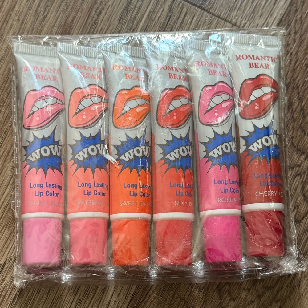 NWT Set of 6 Qinlorgo Advanced Color Scrub Lip Gloss